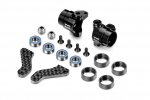 XRAY 302202 - Aluminium Steering Blocks With Graphite Extension Plates - Set