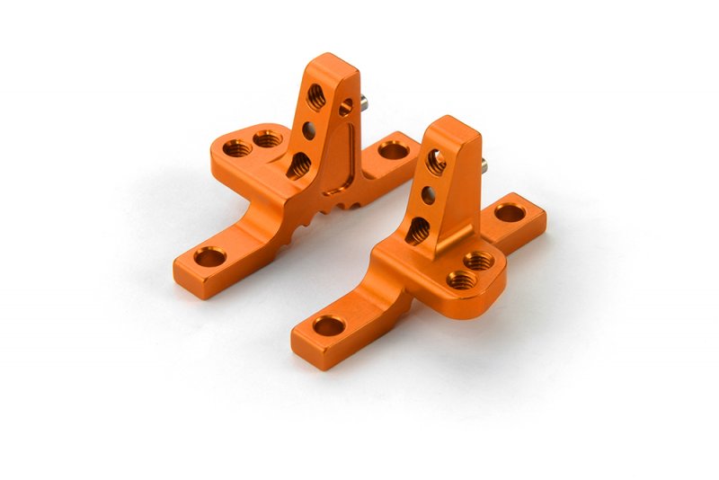 XRAY 302036-O - T4\'19 Aluminium Upper Clamp With 2 Adjustable Roll-centers (L+R) - Orange