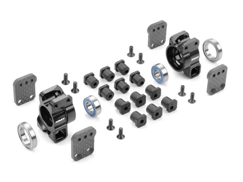 XRAY 350912 - XB8 Aluminium Rear Uprights - MULTI-ADJUSTABLE - SET
