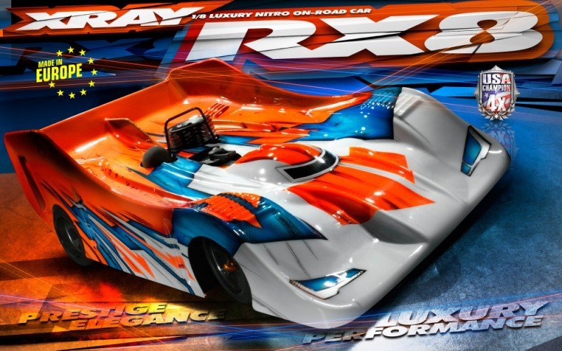 XRAY 340005 RX8 2017 Specs - 1/8 Luxury Nitro On-Road Car