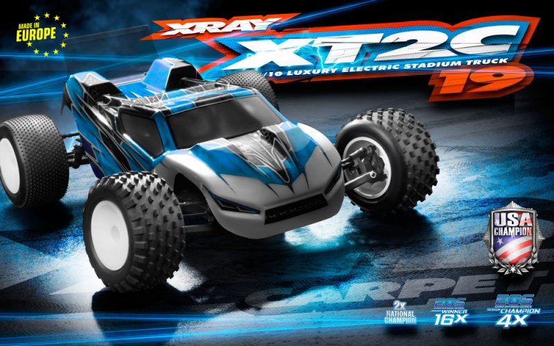 XRAY 320202 - Xray T2C 2019 - 2WD 1/10 Electric Stadium Truck - Carpet Edition