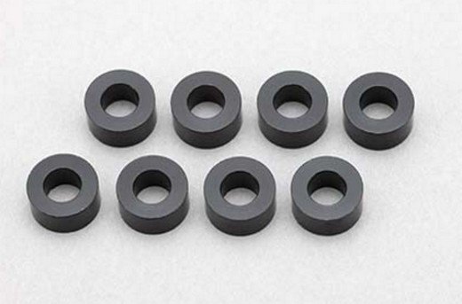 Yokomo ZC-A3630B - Aluminum Shim 3x6x3.0mm Black (8pcs)