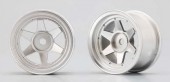 Yokomo TW-14S1 - 6-Spoke Chrome Small Dia.Wheels offset 4mm/pr