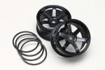 Yokomo TW-5313B5 6 spoke wheel Offset5 / White for drifting (2 each)