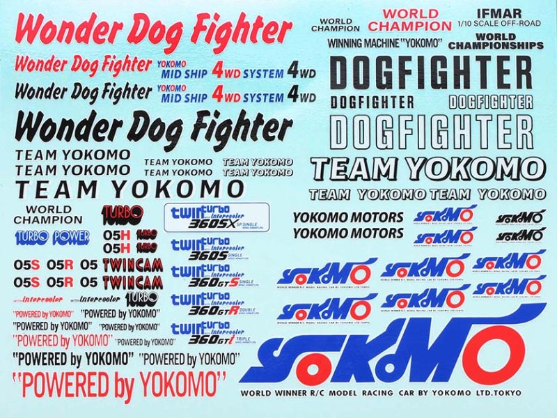 Yokomo ZB-WDD Wonder Dog Fighter Decal